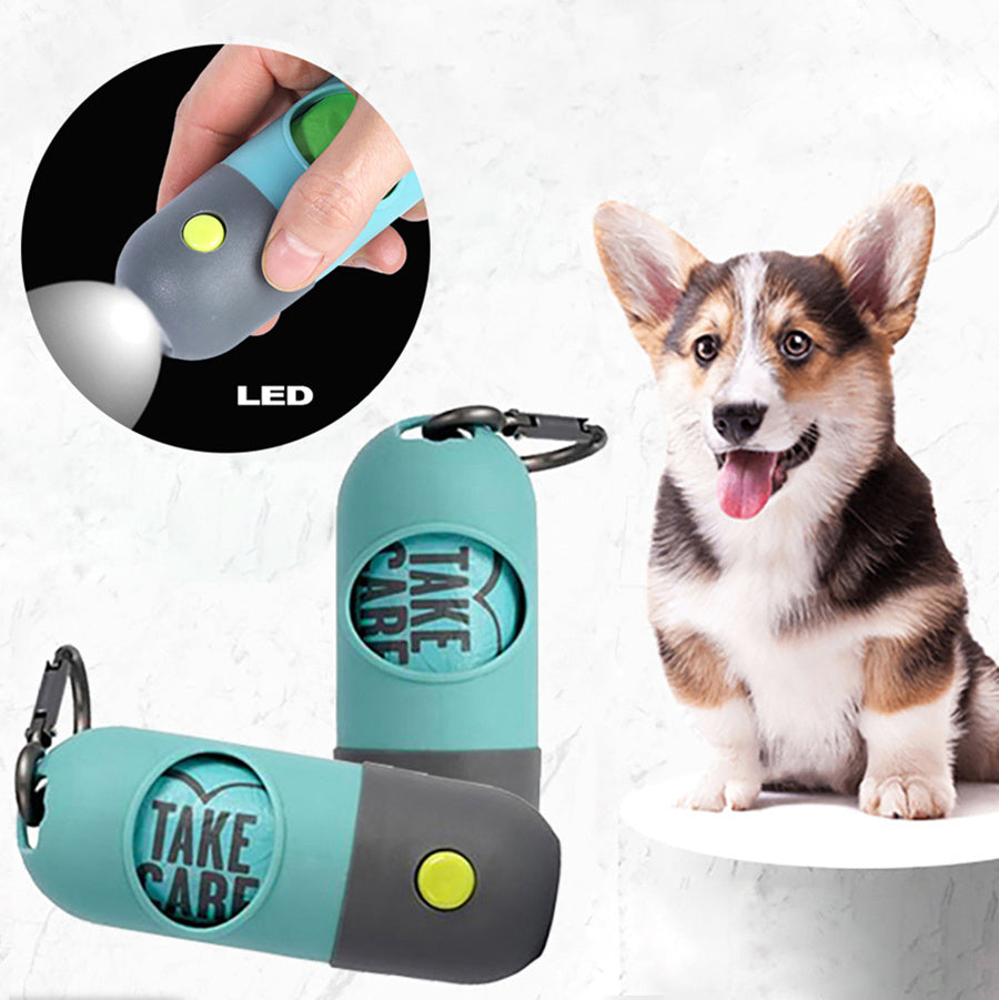 Portable LED Pet Waste Bag Dispenser - Best Dog Bargains
