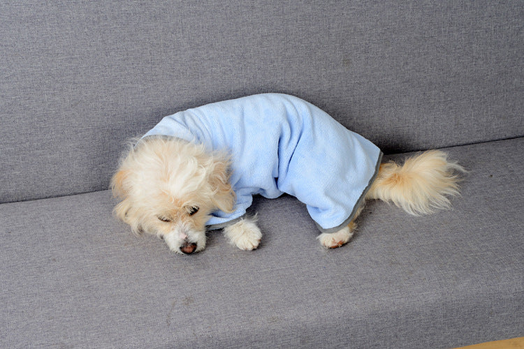Quick-Drying Super Absorbent Microfiber Dog Bathrobe - Best Dog Bargains