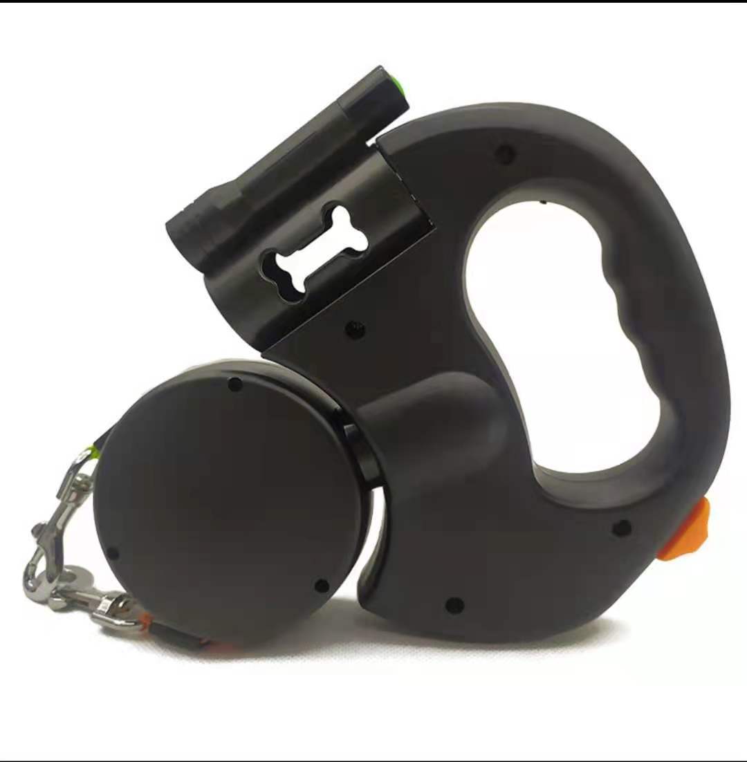 Reflective Retractable Dual Dog Leash with 360° Swivel & LED Light - Best Dog Bargains