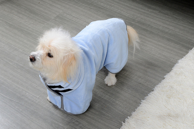 Quick-Drying Super Absorbent Microfiber Dog Bathrobe - Best Dog Bargains