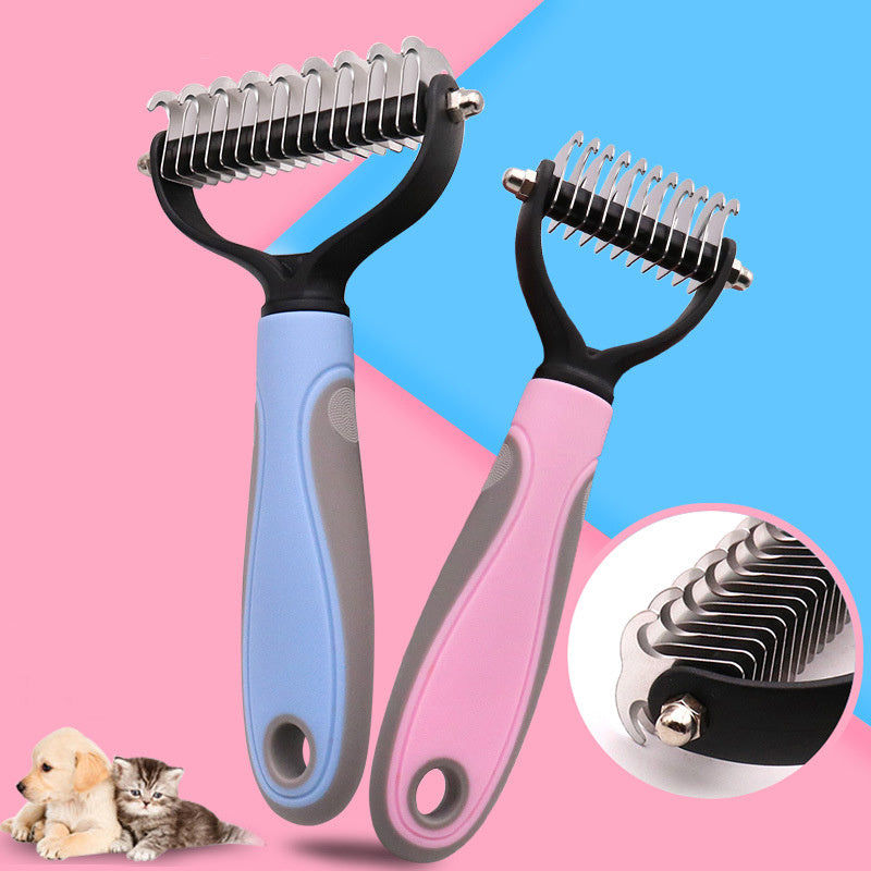 Double-Sided Pet Brush – Grooming & Dematting Shedding Tool - Best Dog Bargains