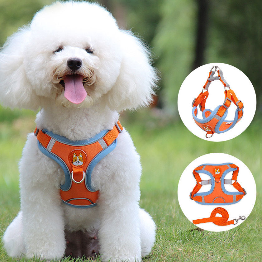Reflective Soft Mesh Dog Harness with Leash - Best Dog Bargains