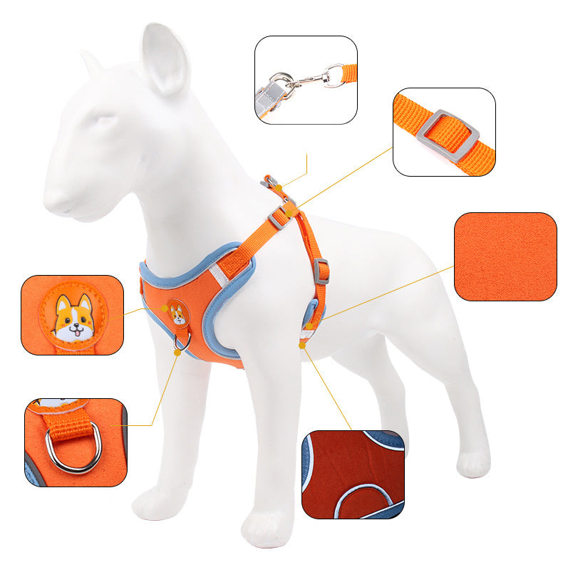 Reflective Soft Mesh Dog Harness with Leash - Best Dog Bargains