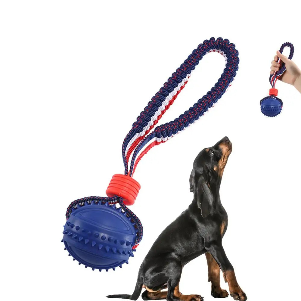 Interactive Teething Toy Ball With Rope for Training Fun - Best Dog Bargains