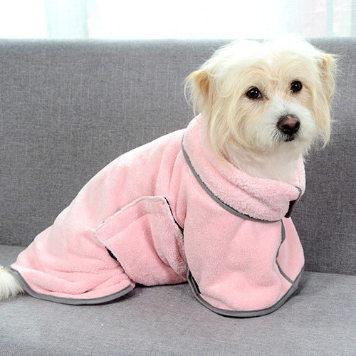 Quick-Drying Super Absorbent Microfiber Dog Bathrobe - Best Dog Bargains